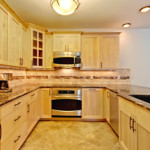 kitchen with blonde cabinets in breckenridge co property